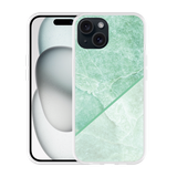 Hoesje geschikt voor iPhone 15 Green Marble