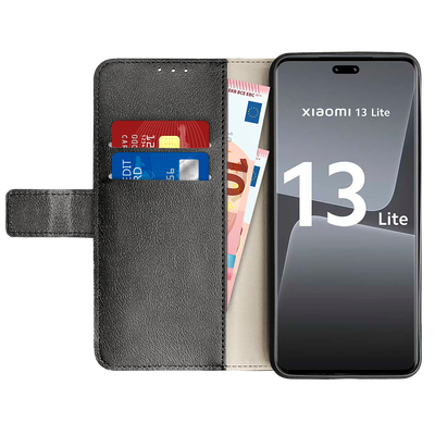 Cazy Wallet Classic Hoesje geschikt voor Xiaomi 13 Lite - Zwart