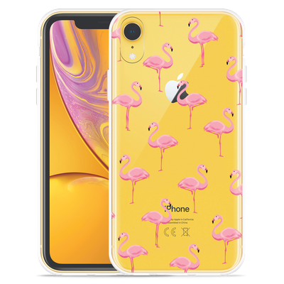 Cazy Hoesje geschikt voor iPhone Xr - Flamingo