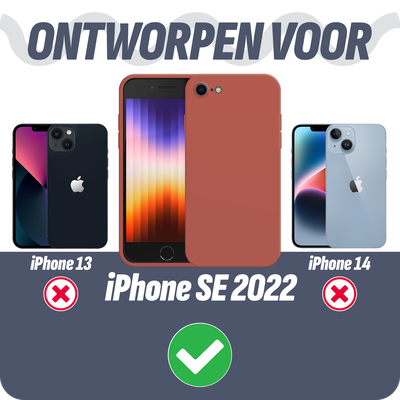 Cazy Soft Color TPU Hoesje geschikt voor iPhone 7/8/SE 2020/2022 - Rood