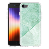 Hoesje geschikt voor iPhone SE 2022 - Green Marble