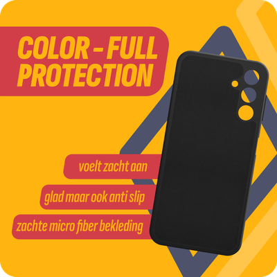 Cazy Soft Color TPU Hoesje geschikt voor Samsung Galaxy A15 / A15 5G - Zwart