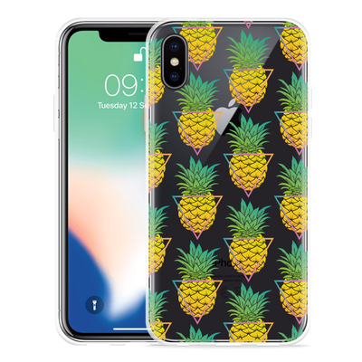 Cazy Hoesje geschikt voor iPhone Xs - Pineapple