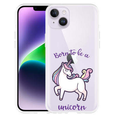 Cazy Hoesje geschikt voor iPhone 14 Plus - Born to be a Unicorn