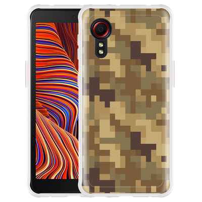 Cazy Hoesje geschikt voor Samsung Galaxy Xcover 5 - Pixel Camouflage
