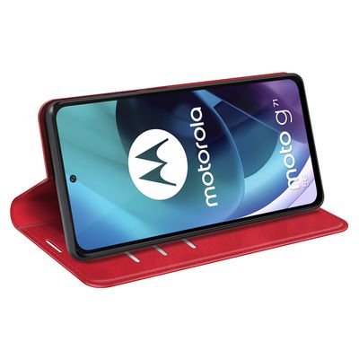 Cazy Wallet Magnetic Hoesje geschikt voor Motorola Moto G71 - Rood