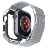 Hoesje geschikt voor Apple Watch 9/8/7 (45mm) - Spigen Metal Fit Pro Case - Zilver