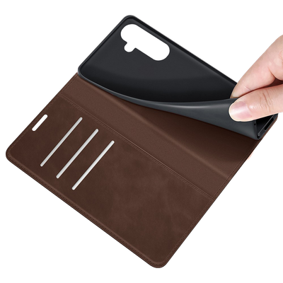 Cazy Wallet Magnetic Hoesje geschikt voor Samsung Galaxy A54 - Bruin