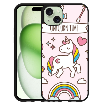 Cazy Hardcase Hoesje geschikt voor iPhone 15 Plus Unicorn Time