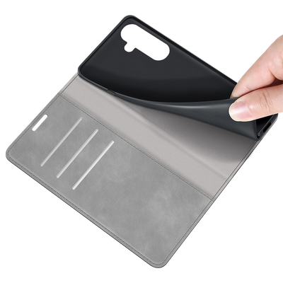 Cazy Wallet Magnetic Hoesje geschikt voor Samsung Galaxy A54 - Grijs