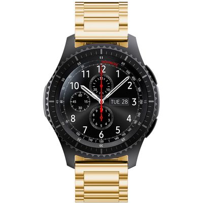 Cazy Bandje geschikt voor Samsung Galaxy Watch 3 45mm - Metalen Horlogebandje - Goud