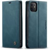 Caseme Hoesje geschikt voor iPhone 11 - Retro Wallet Case - Blauw