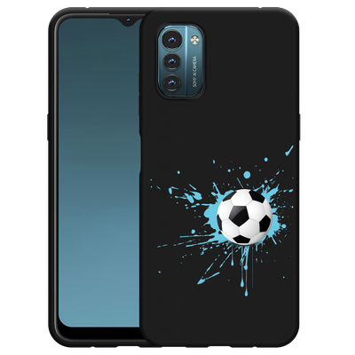 Cazy Hoesje Zwart geschikt voor Nokia G11/G21 - Soccer Ball