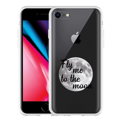 Cazy Hoesje geschikt voor iPhone 8 - Fly Me To The Moon
