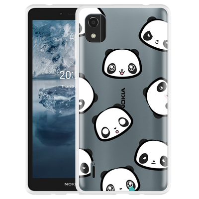 Cazy Hoesje geschikt voor Nokia C2 2nd Edition - Panda Emotions