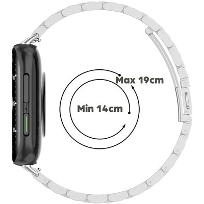 Cazy Oppo Watch 2 42mm Bandje - Metalen Watchband - Rose Goud