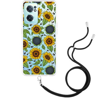 Cazy Hoesje met Koord geschikt voor OnePlus Nord CE2 - Sunflowers