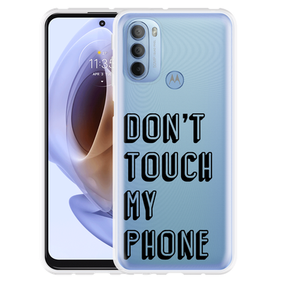 Cazy Hoesje geschikt voor Motorola Moto G41 - Don't Touch My Phone