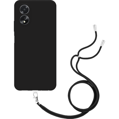 Just in Case Oppo A38 4G / A18 4G - Soft TPU Case with Necklace Strap - Black