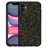 Hoesje Zwart geschikt voor iPhone 11 Happy Dots