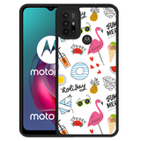 Hardcase hoesje geschikt voor Motorola Moto G10 - Summer Flamingo