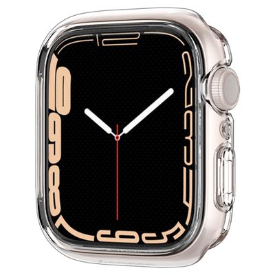 Hoesje geschikt voor Apple Watch 9/8/7 45mm - Spigen Ultra Hybrid Case - Transparant