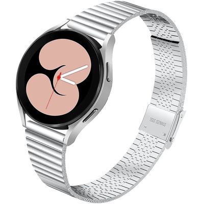 Cazy OnePlus Watch Bandje - Stalen Texture Watchband - 22mm - Zilver