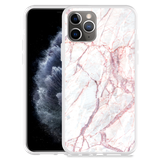 Hoesje geschikt voor iPhone 11 Pro - White Pink Marble
