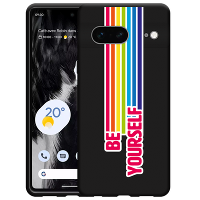 Cazy Hoesje Zwart geschikt voor Google Pixel 7 - Be Yourself