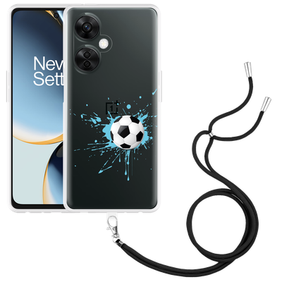 Cazy Hoesje met koord geschikt voor OnePlus Nord CE 3 Lite 5G Soccer Ball