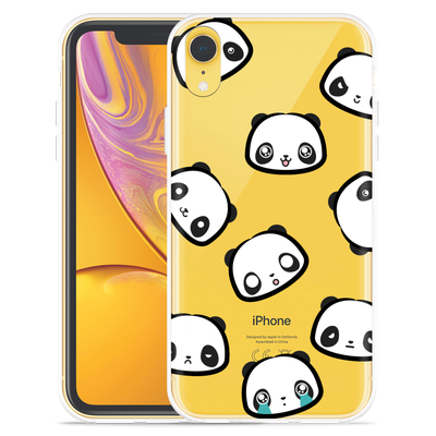 Cazy Hoesje geschikt voor iPhone Xr - Panda Emotions