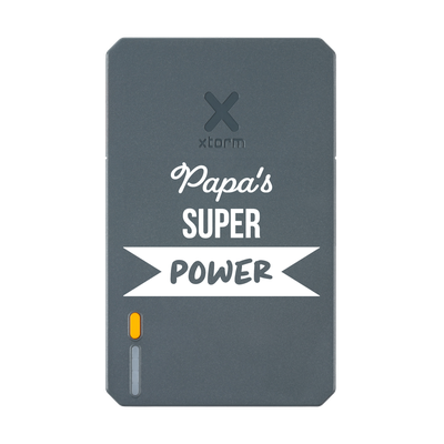 Xtorm Powerbank 10.000mAh Grijs - Design - Papa's Superpower
