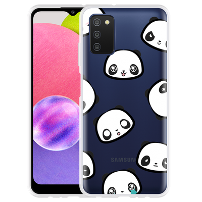 Cazy Hoesje geschikt voor Samsung Galaxy A03s - Panda Emotions