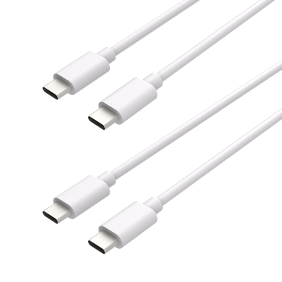 Cazy USB-C naar USB-C Kabel - geschikt voor Samsung / Samsung Oplaadkabel - 150cm - Wit - 2 stuks