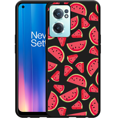 Cazy Hoesje Zwart geschikt voor OnePlus Nord CE2 - Watermeloen