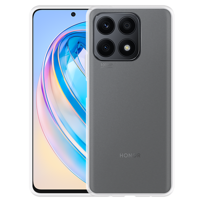 Cazy Soft TPU Hoesje + Tempered Glas Screenprotector geschikt voor Honor X8a - Transparant
