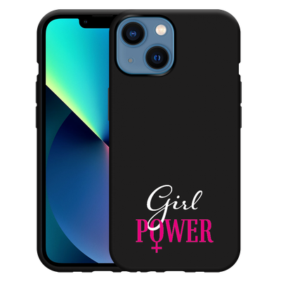 Cazy Hoesje Zwart geschikt voor iPhone 13 Mini - Girl Power