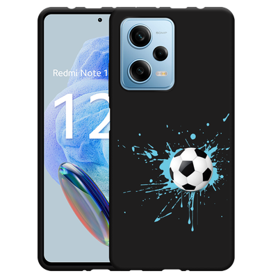 Cazy Hoesje Zwart geschikt voor Xiaomi Redmi Note 12 Pro 5G Soccer Ball