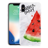 Hoesje geschikt voor iPhone X - Watermeloen Party