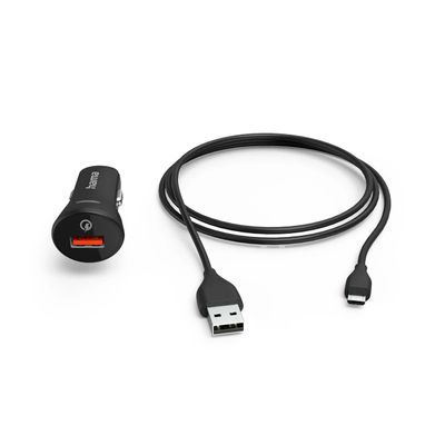 Hama Autolader met oplaadkabel - 19,5W - USB naar Micro-USB - 1,5 meter - Wit