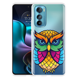Hoesje geschikt voor Motorola Edge 30 - Colorful Owl Artwork