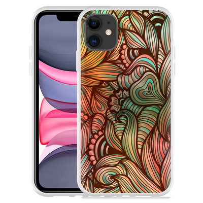 Cazy Hoesje geschikt voor iPhone 11 - Abstract Colorful