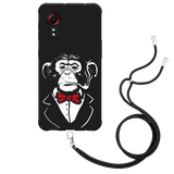Hoesje met Koord Zwart geschikt voor Samsung Galaxy Xcover 5 - Smoking Chimp