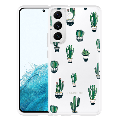 Cazy Hoesje geschikt voor Samsung Galaxy S22 - Green Cactus