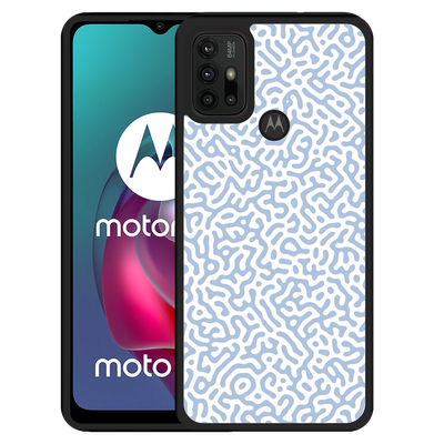 Cazy Hardcase hoesje geschikt voor Motorola Moto G10 - Blauwe Doodle