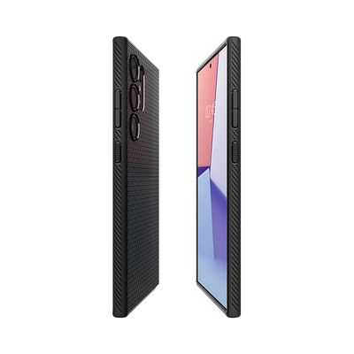 Hoesje geschikt voor Samsung Galaxy S24 Ultra - Spigen Liquid Air Case - Zwart