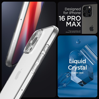 Spigen Hoesje geschikt voor iPhone 16 Pro Max - Liquid Crystal - Transparant