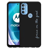 Hoesje Zwart geschikt voor Motorola Moto G71 - Focus On The Good