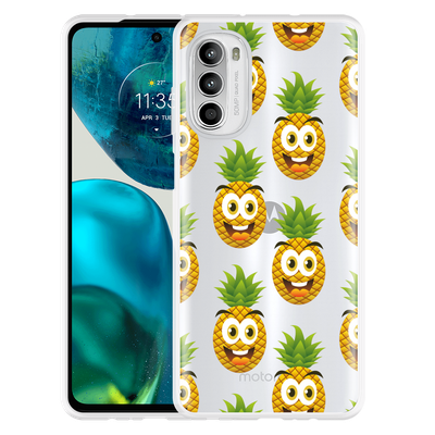 Cazy Hoesje geschikt voor Motorola Moto G52 - Happy Ananas