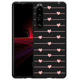 Hoesje Zwart geschikt voor Sony Xperia 1 III - Pink Love